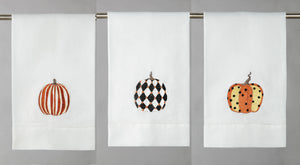 Printed Pumpkins Guest Towel Set of 6