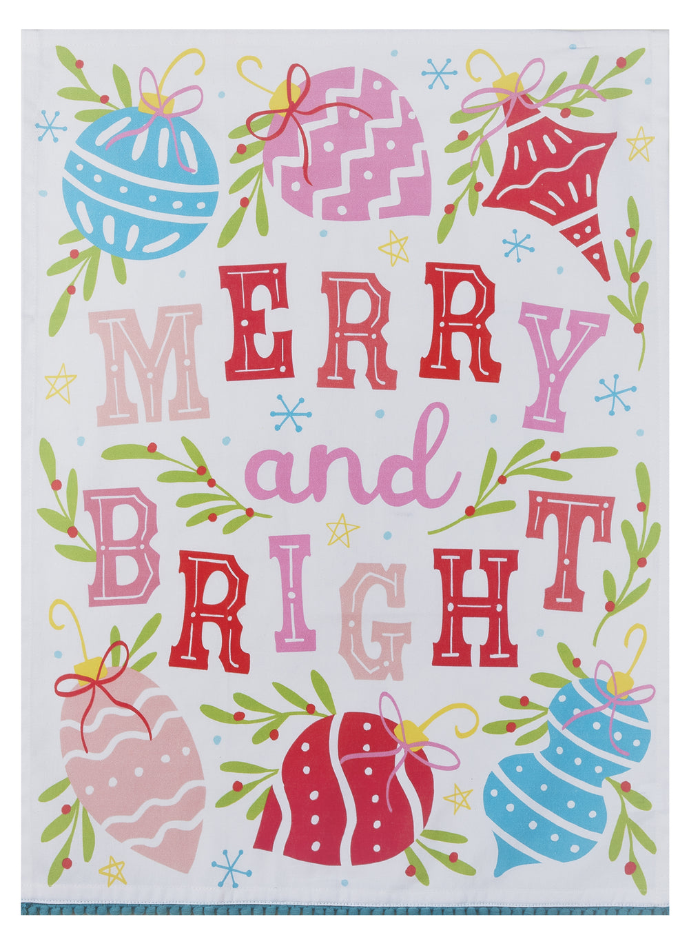Merry Bright W/ Pom Pom Kitchen Towel