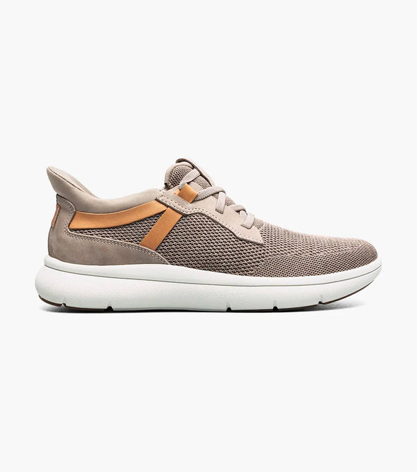 Fleet Knit Elastic Lace Slip On Sneaker