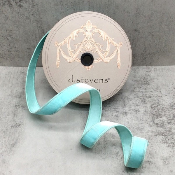 Velvet Ocean Water Dupion Backing Ribbon