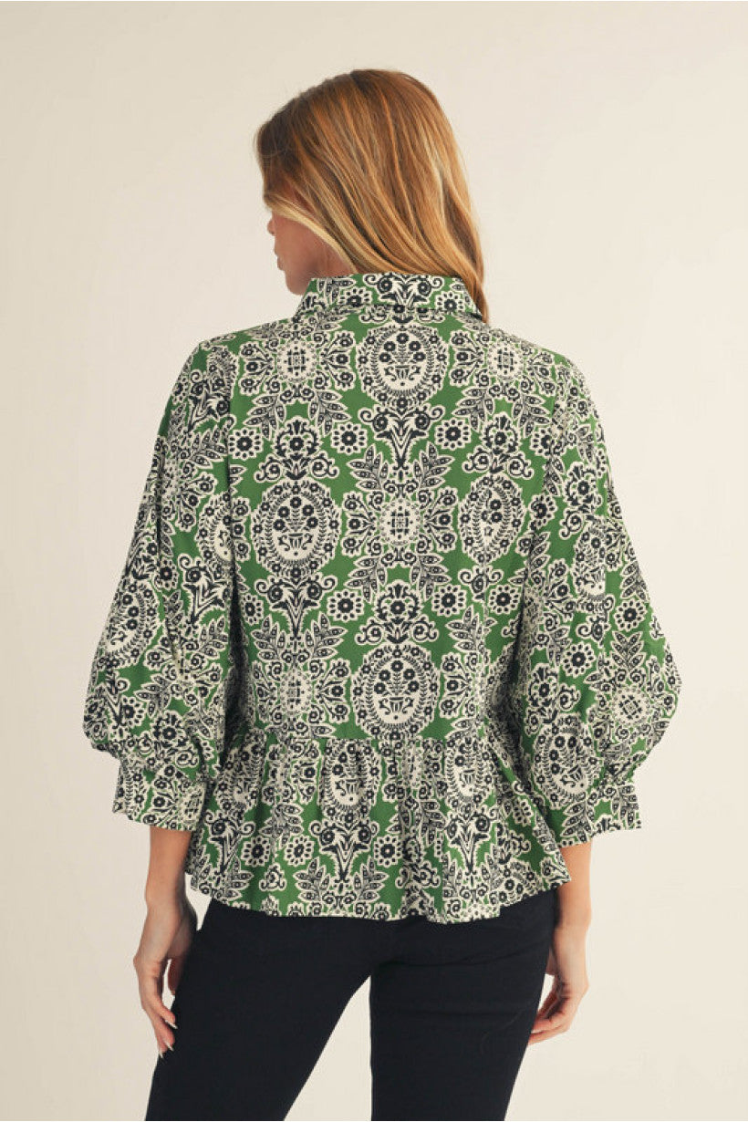 Boho Peplum Top