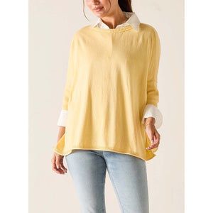 Catalina Cotton Crewneck Sweater - Butter Yellow