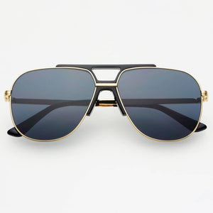 Black Logan Acetate Aviator Sunglasses
