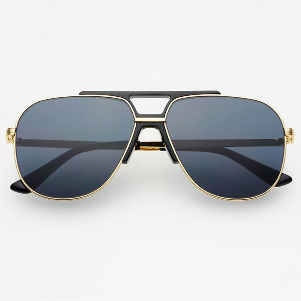 Black Logan Acetate Aviator Sunglasses