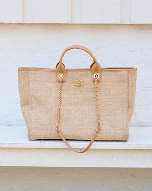 Melissa Tote Bag Natural Lattice