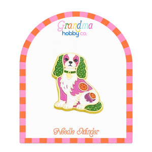 Needle Minder for Needlepoint & Cross Stitch | Spaniel Pink