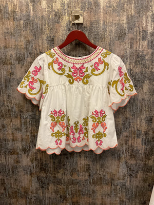Embroidered Detail Top