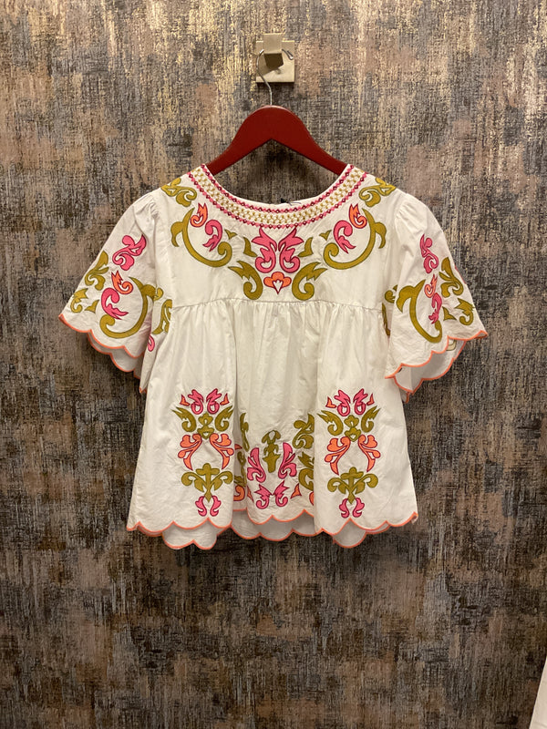 Embroidered Detail Top
