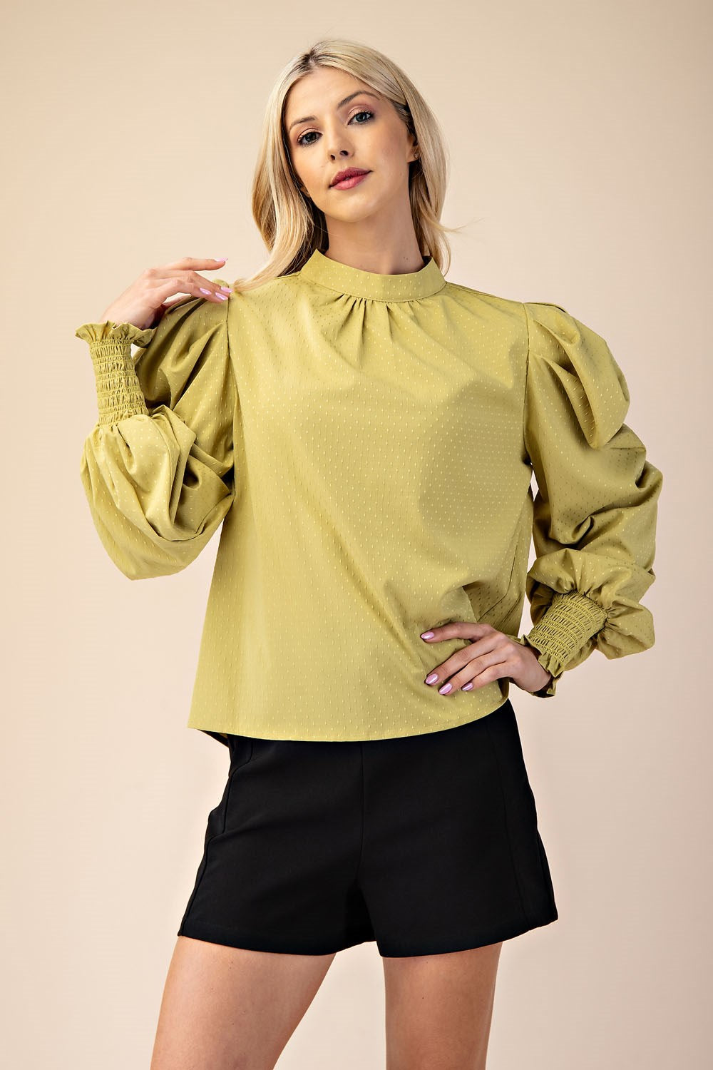 Mock Neck Long Sleeve Top