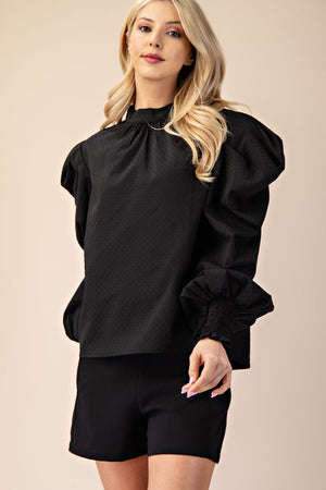 Mock Neck Long Sleeve Top