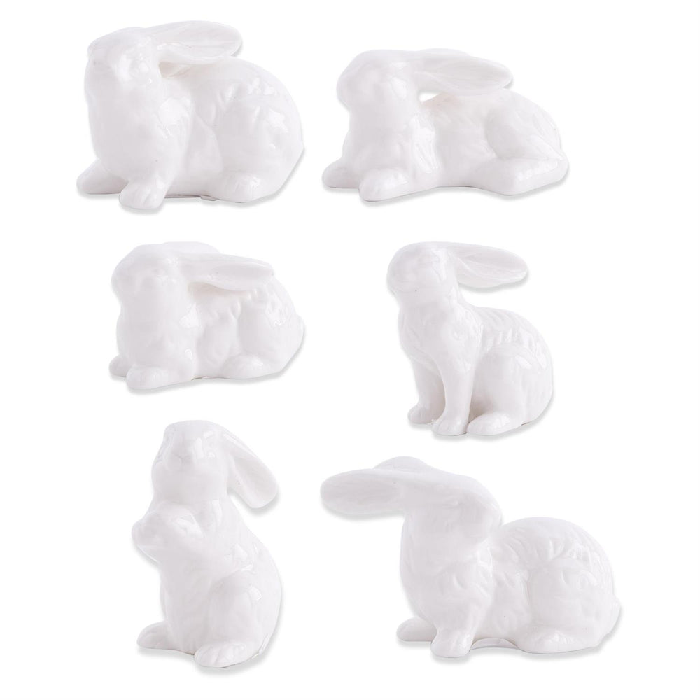 Assorted White Porcelain Bunnies