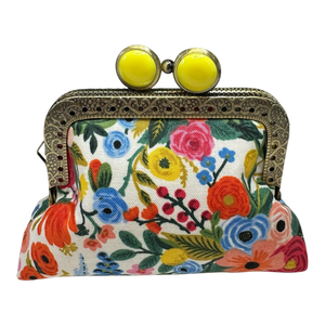 Kiki & Syds Mini Clutch Coin Purse Petite Garden Party Cream