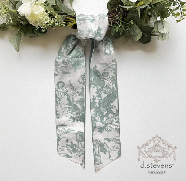 Canvas Green Toile Sash