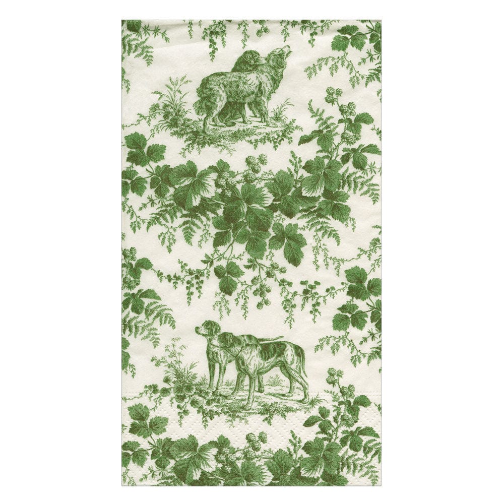 Hunting Toile Evergreen Guest Towel