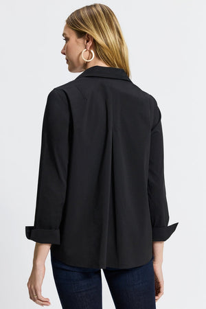 Foxcroft Agnes Long Sleeve Popover Top
