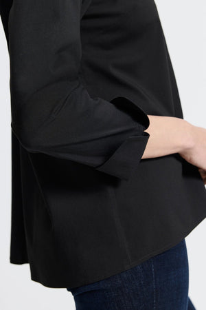 Foxcroft Agnes Long Sleeve Popover Top