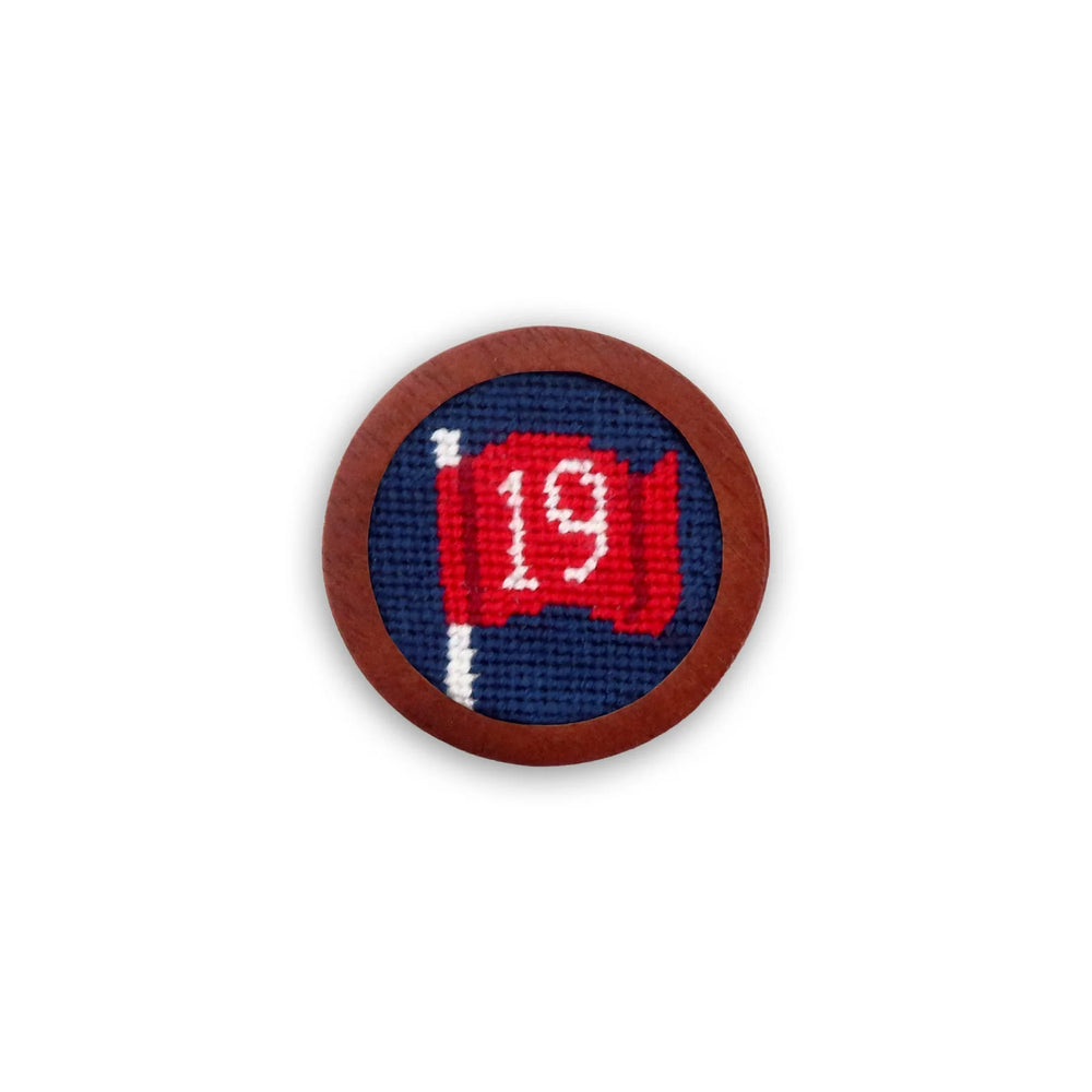 19th Hole Flag Golf Ball Marker (Classic Navy)
