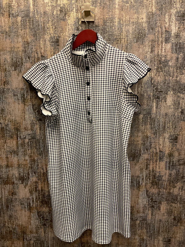 Stretch Gingham Mini Dress
