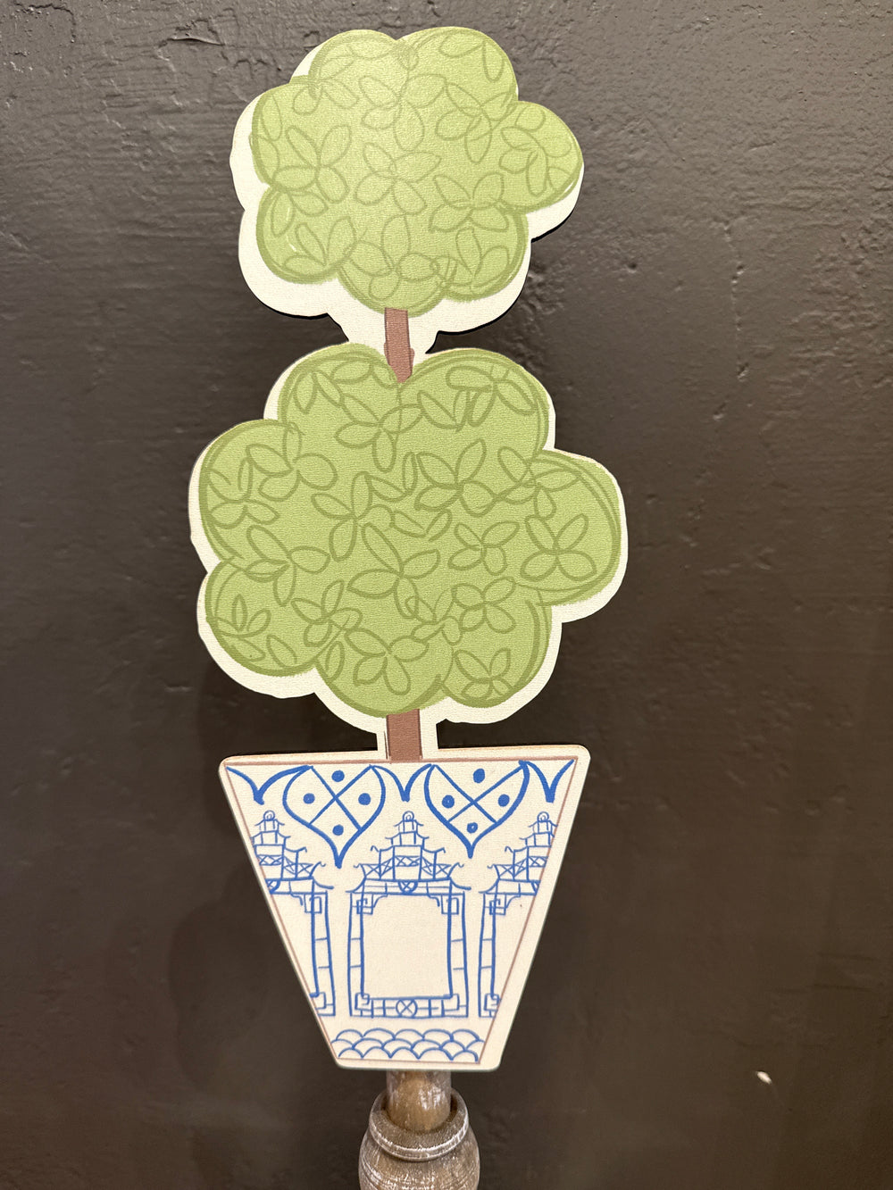 Blue Topiary Topper