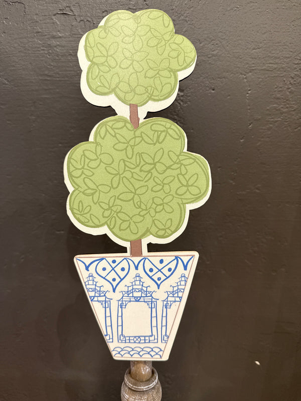 Blue Topiary Topper