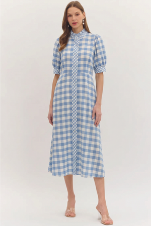 Gingham Midi Dress