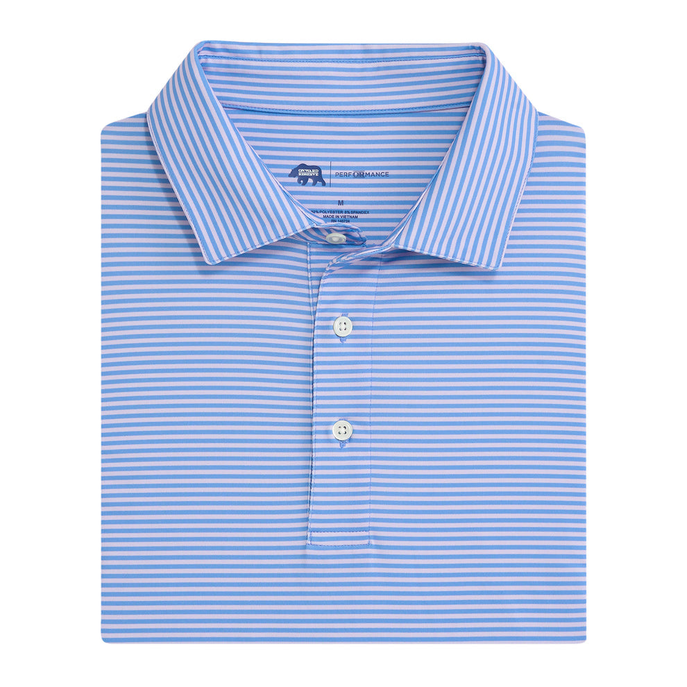 Echo Stripe Performance Polo - Heron
