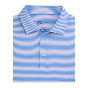 Echo Stripe Performance Polo - Heron