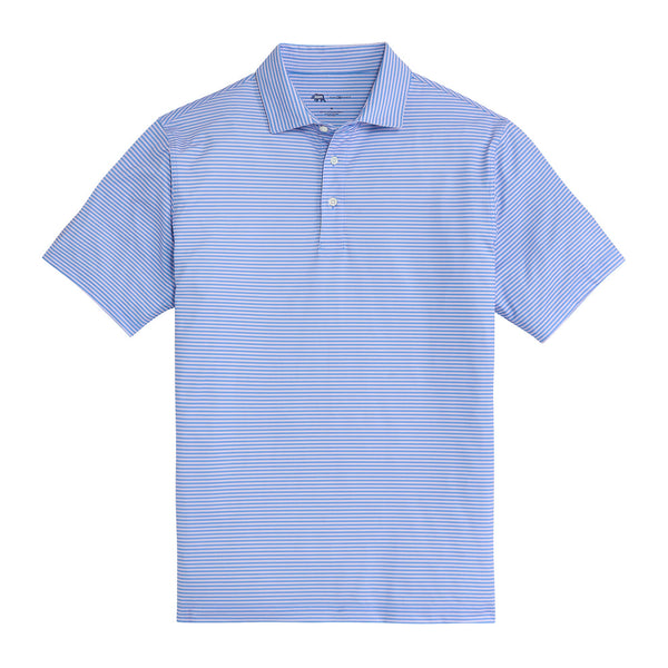 Echo Stripe Performance Polo - Heron