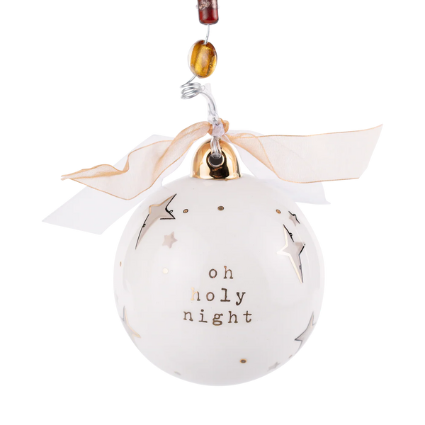 Gold Star Oh Holy Night Ornament