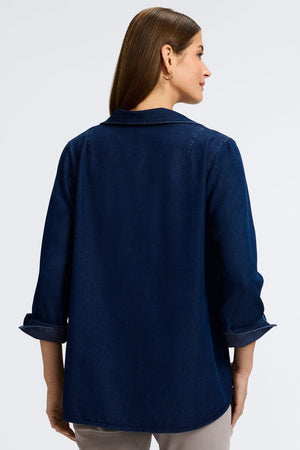 Foxcroft Agnes 3/4 Sleeve Popover Top