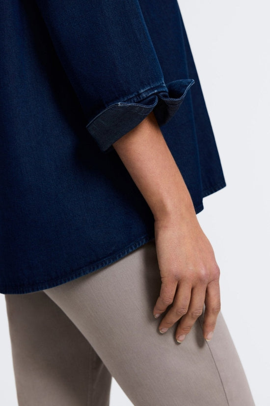 Foxcroft Agnes 3/4 Sleeve Popover Top