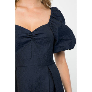 Navy Textured Dress