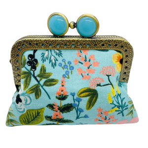 Kiki & Syds Mini Clutch Coin Purse - Herb Garden in Mint