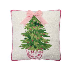Chinoiserie Ribbon Tree Hook Pillow Poly Filled