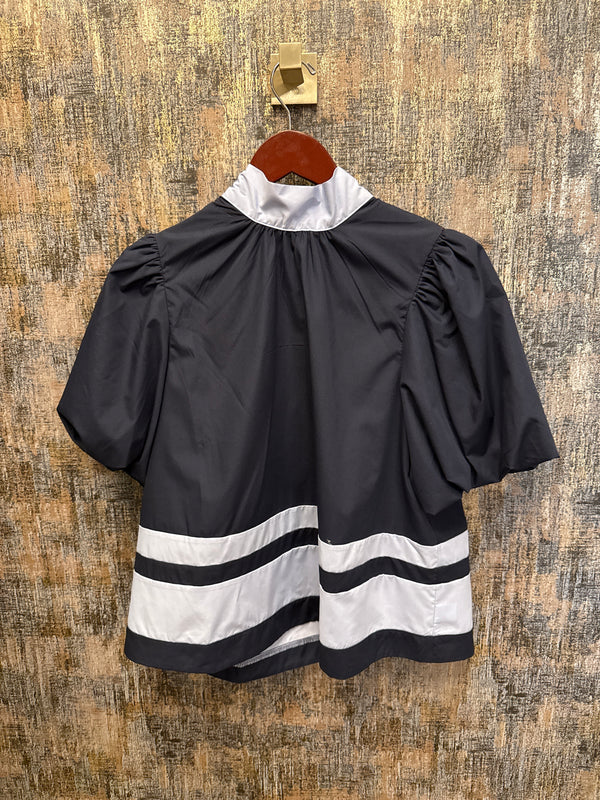 Navy Neck Tie Top