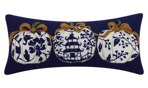 Chinoiserie Pumpkin Hook Pillow Poly Filled