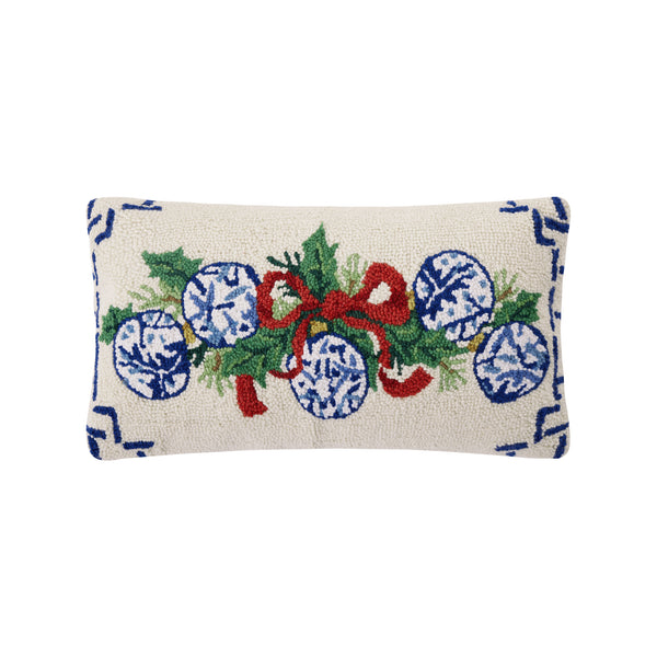 Chinoiserie Ornaments Hook Pillow Poly Filled