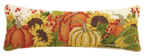 Pumpkins Cream Hook Pillow Poly Filled