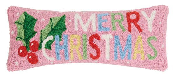Merry Christmas Hook Pillow Poly Filled