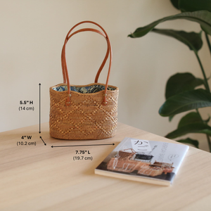 Bali Rattan Wave Handbag - Kauai