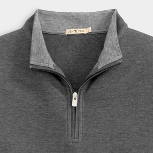 Charcoal Cotton/Modal Quarter-Zip