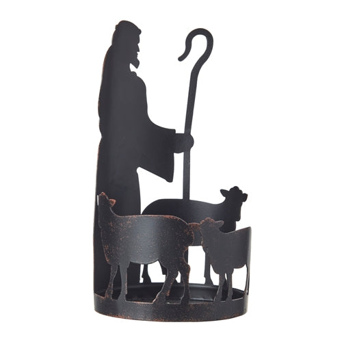 Shepherd Silhouette Candle Holder