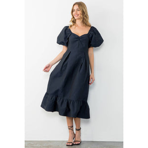 Navy Textured Dress
