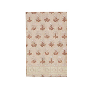 Stem Block Print Ribbon Towel