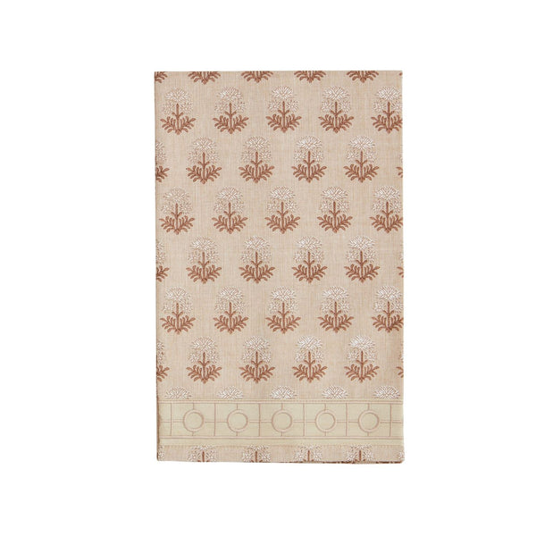 Stem Block Print Ribbon Towel