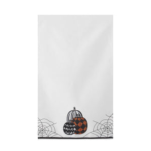 White Halloween Pumpkin Hand Towel