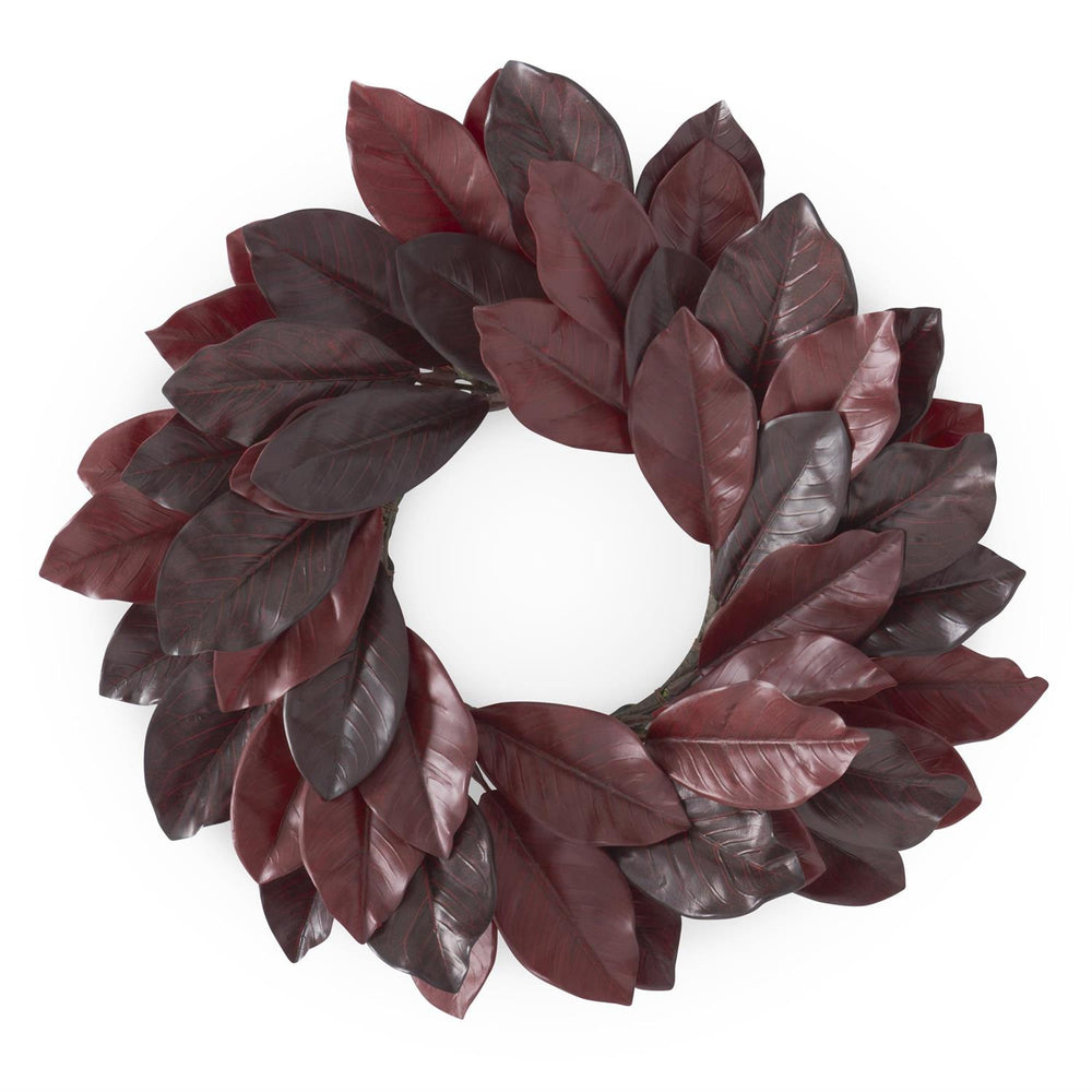 Burgundy Magnolia Wreath