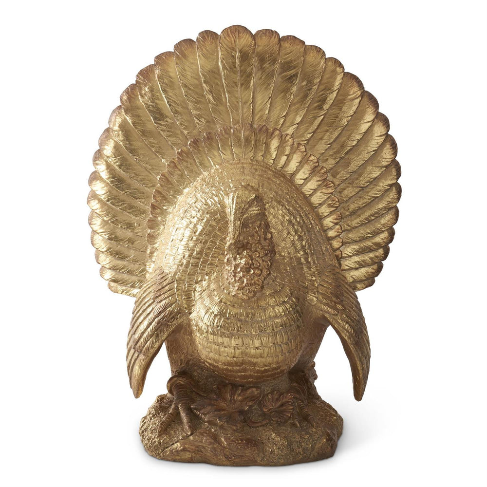 Large Gold Resin Turkey
