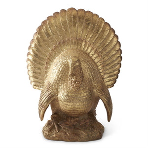 Large Gold Resin Turkey
