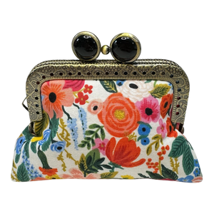 Kiki & Syds Mini Clutch Coin Purse Petite Garden Party Cream